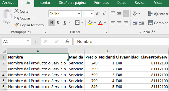 Convierte tu archivo de productos y/o servicios de EXCEL o CSV a un archivo con extensión TXT para importarlos masivamente al sistema de facturación electrónica DIGIFACT SICOFI 